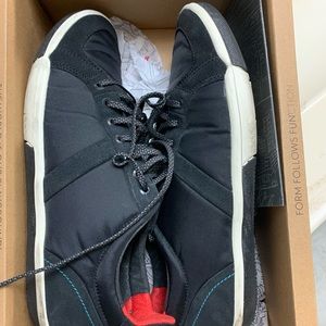 PLAE women shoes. Used (4x), comfortable, black, size 10.5W, water resistant.